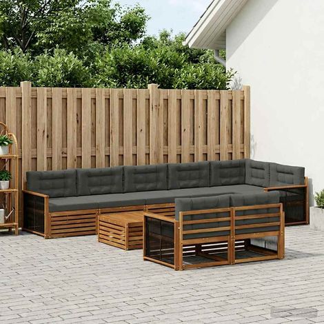 vidaXL Outdoor-Sofagarnitur mit Kissen 9 pcs (1/5)