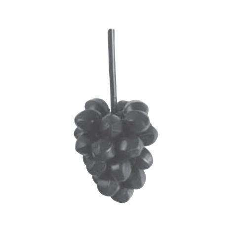 Decoro grappolo d'uva in ferro battuto 180x60 mm