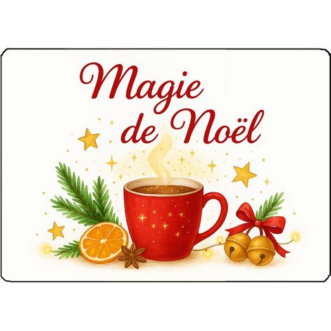 Planche à découper en verre magie de Noël (1/2)