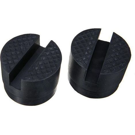 (Noir, 2 pièces) Coussinets en caoutchouc pour cric hydraulique de voiture, protection solide du dessous de caisse lors du levage de la voiture, diamètre de 48 mm