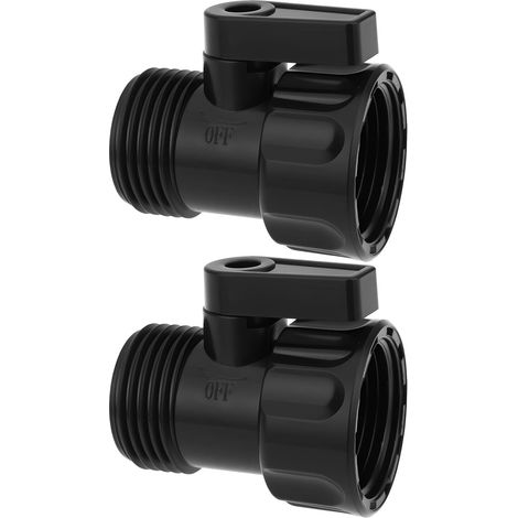 Lot de 2 robinets à boisseau sphérique BSP de 1,9 cm compatibles avec les systèmes de tuyau de filtre de bassin BSP de 1,9 cm (1/5)