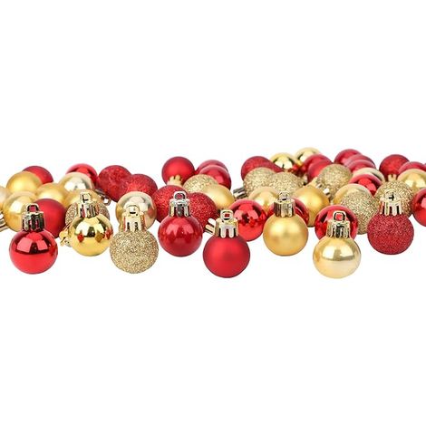 Ensemble de Boules de Noël Rouges dorés 2.5cm (25mm) (1/4)