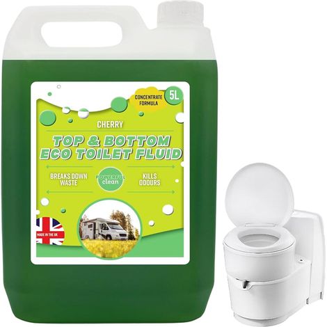 2 x 5 Litre Top & Bottom Chemical Rinse Fluid Toilet Cleaner