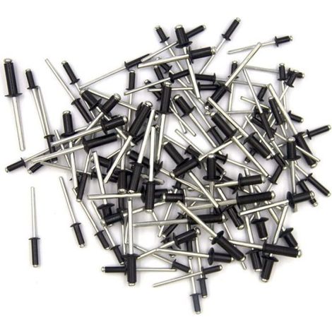 Rivet Aveugle - Aluminium Corps - Acier Mandrin - Pour Assemblage Métal Bois Plastique - 385 Pièces 8 Tailles (1/4)