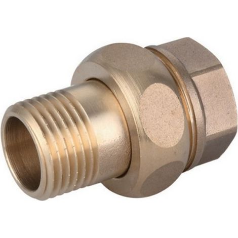 RACCORDO DIRITTO MF 3 PEZZI OTTONE GIALLO IBP 1/2