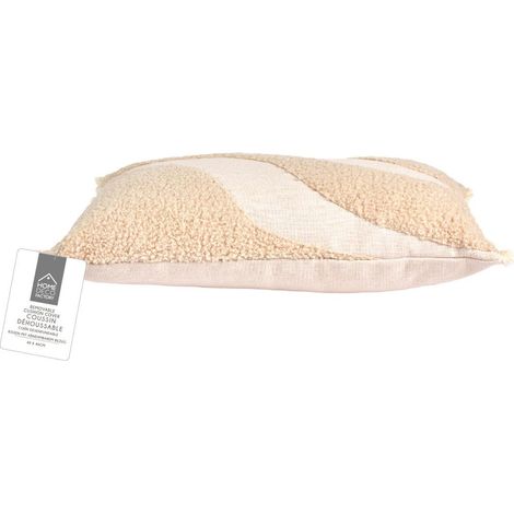 Coussin - HOME DECO FACTORY - Beige - Tufté - Ethnique (1/4)