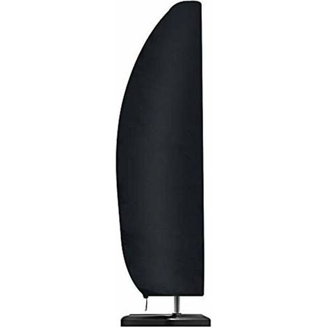 Parasol Cover, Waterproof, Windproof, Heavy Duty Rip Proof 210D Oxford Fabric Extra Large Cantilever Umbrella Cover with Zip (265 x 40/70 / 50 cm) - Black (1/5)