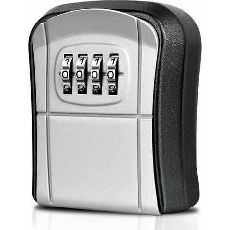 Cassetta portachiavi di sicurezza a parete con custodia impermeabile e codice a 4 cifre per la custodia sicura delle chiavi. (1/4)