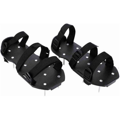 Paire de Semelles de Ventilation pour Gazon I aérateur de pelouse I Amélioration de la qualité du Sol I 13 Clous en Acier I Réglable Jusqu’à la Taille 46 et sur Toutes Les Chaussures I 30×13×6 cm (1/4)