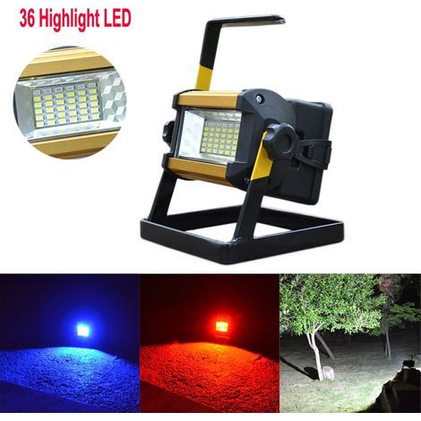 Foco portátil recargable AIDUCHO de 36 LED para trabajo, camping y pesca. (1/2)