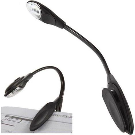Lesen Sie komfortabel mit unserer Leselampe – einer schwarzen Leselampe mit LED-Birne und Klemme. (1/5)