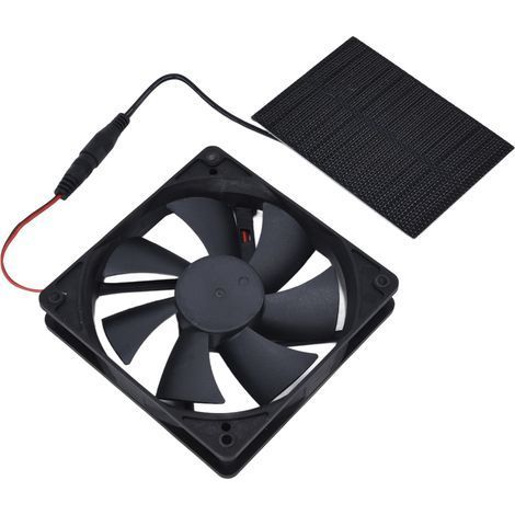 Professionelles Solar-Abluftventilator-Set mit Solarpanel für Hühnerställe, Gewächshäuser, Schuppen und Tierhäuser (3 W) (1/5)