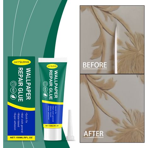 Colle à papier peint domestique, prête à l'emploi après ouverture, colle universelle pour le collage de papier support et de tissus intissés -- 150 ml (1/5)
