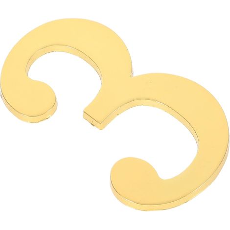 Numéro de Boîte aux Lettres Métallique Autocollant en Alliage de Zinc, Visibilité Claire et Auto-adhésif, pour Boîtes aux Lettres et Hôtels (1/5)