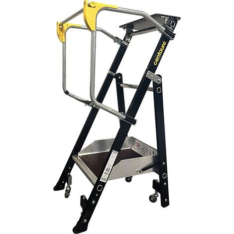 Mobile Stehleiter Inox 1 Stufe - Maximale Arbeitshöhe 2.25m - 614931 (1/5)