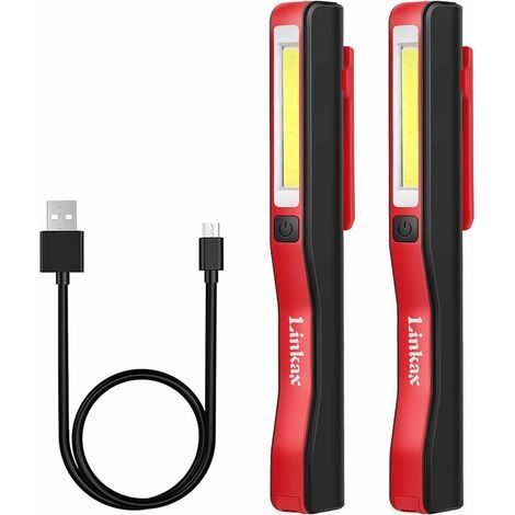 Wiederaufladbare USB-Arbeitsleuchte, COB-Inspektionsleuchte, Taschenlampe, extrem leistungsstarke LED-Taschenlampe, Campingleuchte für Garage, Autowerkstatt und Heimwerkerprojekte mit Magnetclip (1/5)