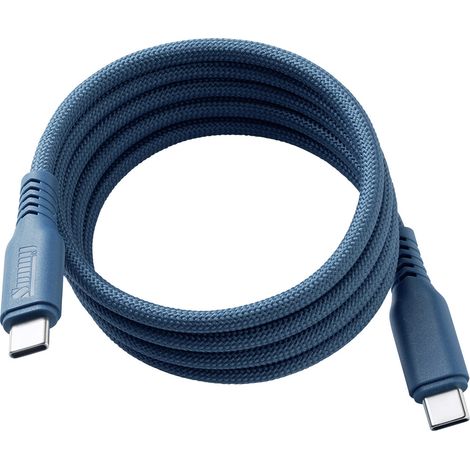 Dehner Elektronik USB-C® Kabel  USB 2.0 USB-C® 1 m Azure Blue Geschirmt Magnetic power cable Blue (1/4)