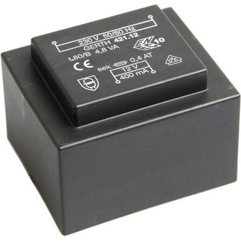 Gerth PT420902 Transformateur pour circuits imprimés 1 x 230 V 2 x 4.50 V/AC 4.80 VA 533 mA V050791 (1/2)