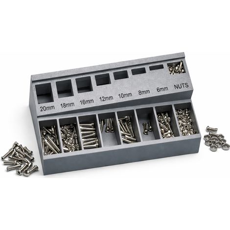 Organizer für Schrauben und Muttern 6-20 mm, Werkstattsortierer mit 8 Fächern (1/5)
