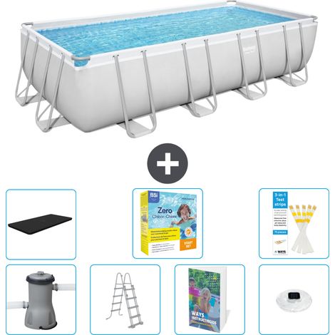 Bestway Bestway Power Steel Rectangulaire - 488x244x122 cm - 8-pièces S526 (1/4)