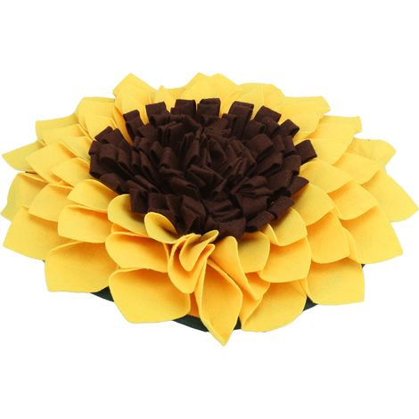 Tapis de fouille tournesol résistant aux morsures - Jouet pour animaux de compagnie - Favorise l'instinct de recherche de nourriture naturel - Soulage le stress des animaux de compagnie (1/5)
