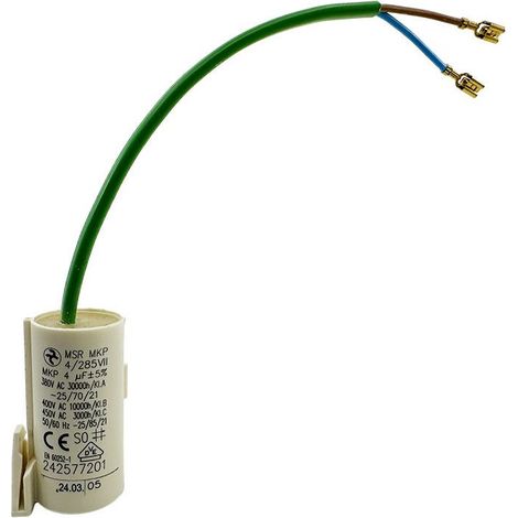 2425752017 Condensateur de service 4µF pour réfrigérateur/congélateur AEG, ELECTROLUX (1/4)