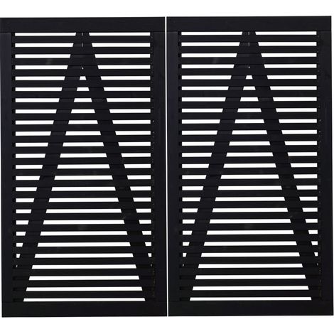 Tokyo Doppeltor - 200 x 180 cm - schwarz Gartentore