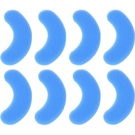 8X Filtre de Fontaine à Eau pour Chat Animal Mousse éponge Moteur Filtration Distributeur Abreuvoir universelle, bleu 120x50x8mm (1/5)