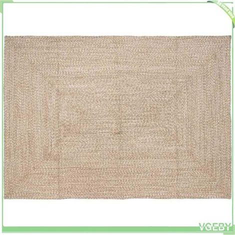 Tapis - FAFEISY - 42010481 - Jute - 160 x 230 cm - Naturel et Blanc (1/5)