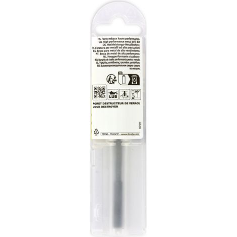Tivoly - Punta per metallo in carburo monoblocco distruttore di serrature Ø: 6mm L: 67mm