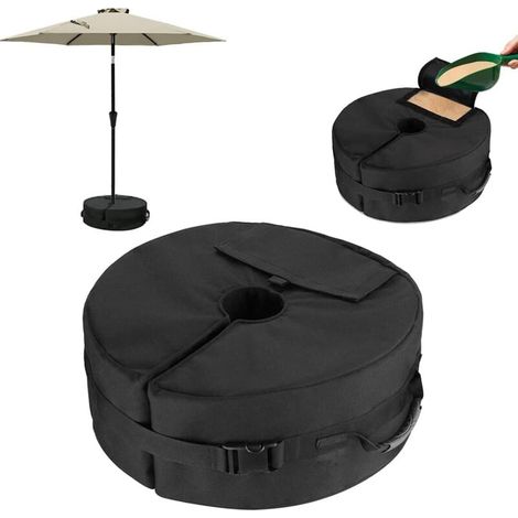 SABIR Sac de Poids de Base pour Parasol Rond, Amovible 18" Pieds de Parasols Sac de Poids, Portable Jardin Patio Umbrella Base Sandbag pour Extérieur Balcon Plage Tente Auvent Support de Sable (1/5)