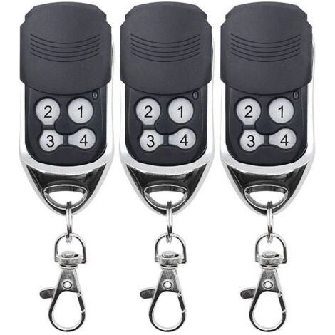 433MHz Telecommande Universelle Portail,Telecommande Camé Porte de Garage de Remplacement, Super Copie, Code Fixe, Code Roulant, Applicable à Télécommande DOORHAN MOTORLIN,3pcs