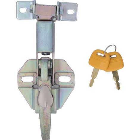 Capot de couvercle de moteur d'acier inoxydable de serrure de culasse de pelle avec des clés de remplacement pour Hyundai R200 (1/5)