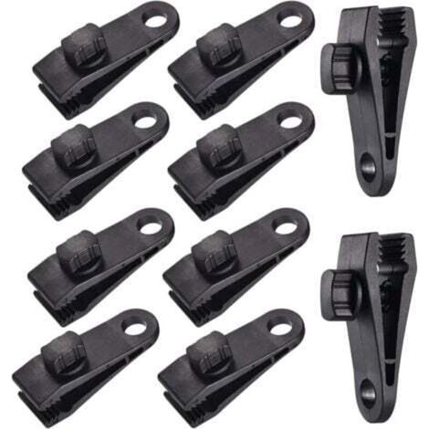 10 oeillets de serrage pour bâches, clips pour tentes tentes auvents fixations coupe-vent clips en plastique (1/5)