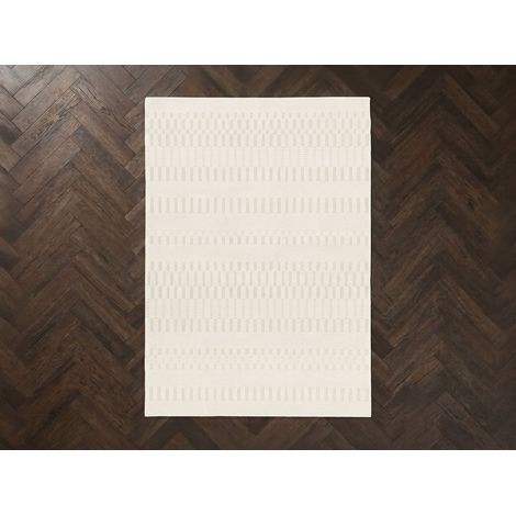 BOBOCHIC - Tapis poils ras JOEL motif abstrait 160x230 Beige (1/5)