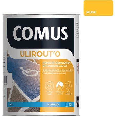 ULIROUT'O JAUNE 3L - Peinture pour signalisation et marquage routier en phase aqueuse - COMUS (1/4)