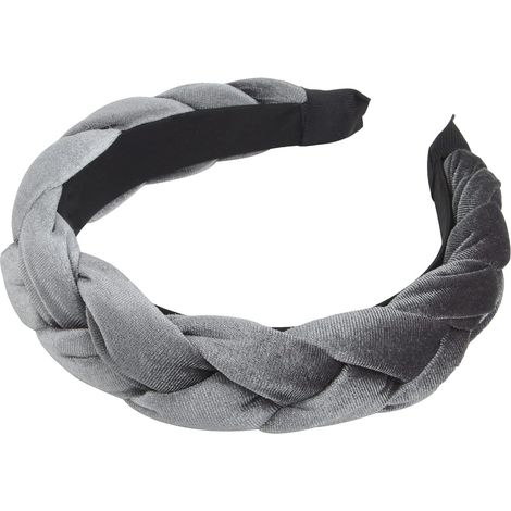 Headband - Velvet Fabric - Memory Elastic Plastic Frame - Non-Slip Inner Lining - For Daily Use Travel Shopping - 1 Piece (1/5)