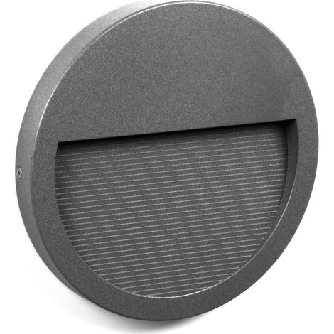 Applique asymétrique SLIM Round IP65 LED SMD 9W 1100lm(293lm) CRI90 3000K 38º/78º Anthracite (1/3)