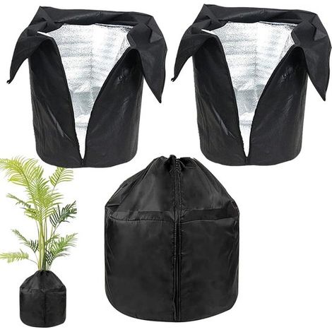 3 teiliges Winterschutzset für Pflanzen Frostschutzhülle für Winterpflanzen Blumentopf Schutzbeutel Frostsichere Winter Pflanztopfhülle