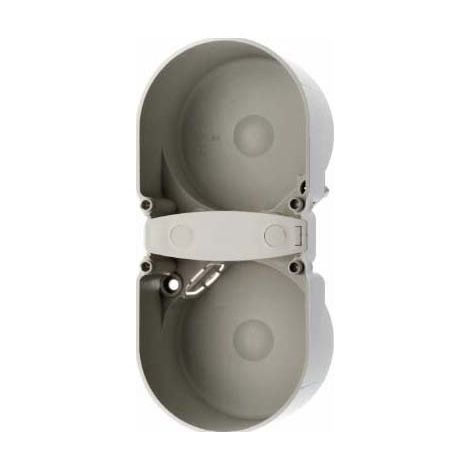 HAGER INTEGRO - CAJA CUBREBORNES 2 ELEMENTOS CON 1 BRIDA SUJETACABLE INTERNA