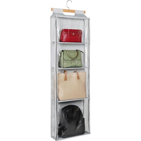 Hängende Aufbewahrung für Taschen Befestigung im Schrank Reißverschluss Organizer für Tür und Kleiderschrank (1/5)