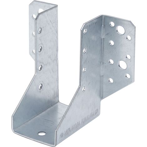 Sabot de charpente 45 x 110 mm – Acier galvanisé sendzimir – Fixation latérale stable avec 4 trous Ø 9 mm – Pour poutres en bois – Alberts