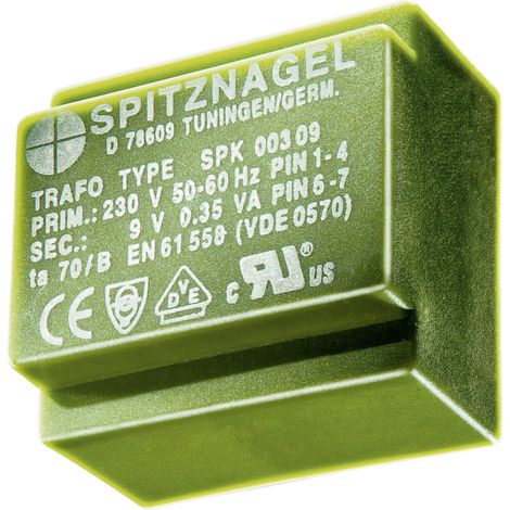 Spitznagel SPK 02215 Printtransformator 1 x 230 V 1 x 15 V/AC 2.2 VA 147 mA (1/2)