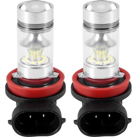 2 lampadine LED ad alta potenza H8 H11 H16 6000K bianche da 100 W per fendinebbia e luci diurne (1/4)