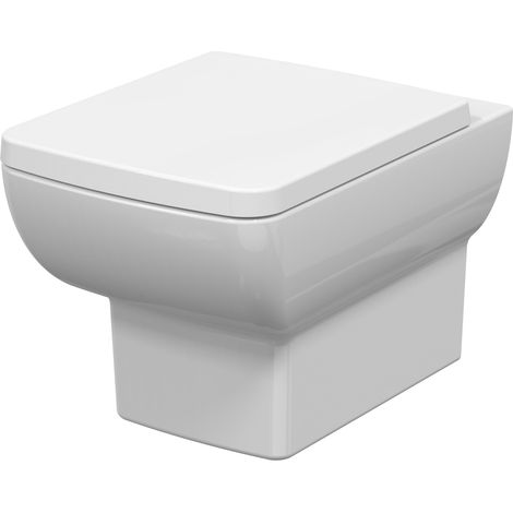 Nuie Cleo Square Wall Hung Toilet Pan - Excluding Seat