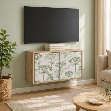 vidaXL Wall-mounted TV Cabinet GOTHA 69 x 33 x 40 cm Sonoma Oak (1/5)