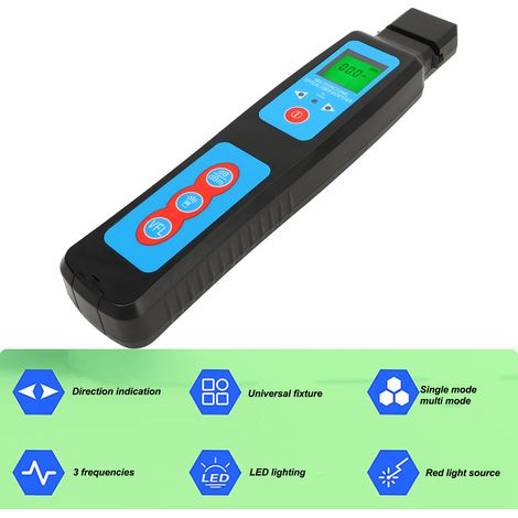 Identificateur de signal à fibre optique, wattmètre optique de 10 km, unité intégrée de source de lumière rouge, dispositif quatre-en-un monomode/multimode, modèle électrolytique sec AUA-40A (1/5)