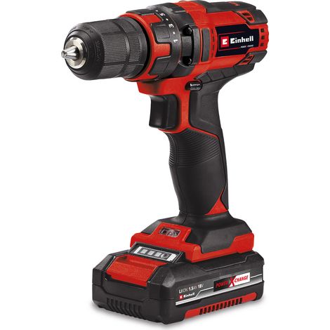 Einhell Perceuse Visseuse sans fil TC-CD 18/35-2 Li (1x1,5 Ah) PXC (18V, couple 35 Nm, Mandrin 10mm) Livré avec 1 Batterie 1,5 Ah et un Chargeur (1/5)