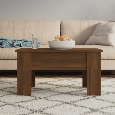 vidaXL Coffee Table Brown Oak 79x49x41 cm Engineered Wood (1/5)