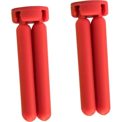 Lot de 2 dessous de plat en silicone, forme croix, rouge (1/5)